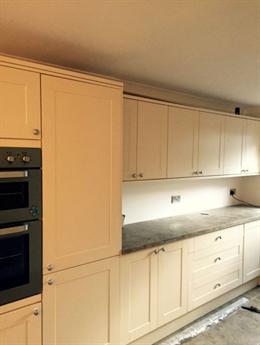 Installed kitchen with plenty of cupboard storage